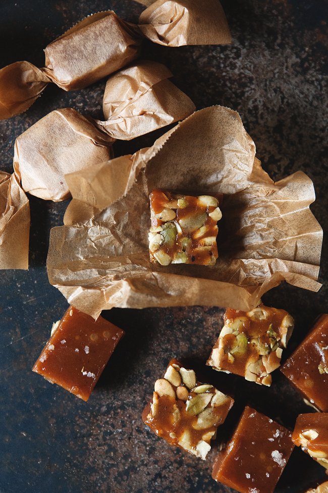 Salted Pumpkin Caramels