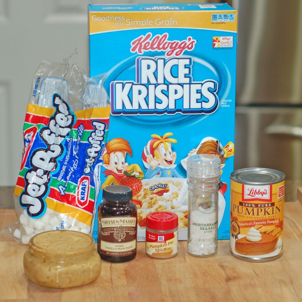 Maple Pumpkin Rice Krispie Treats